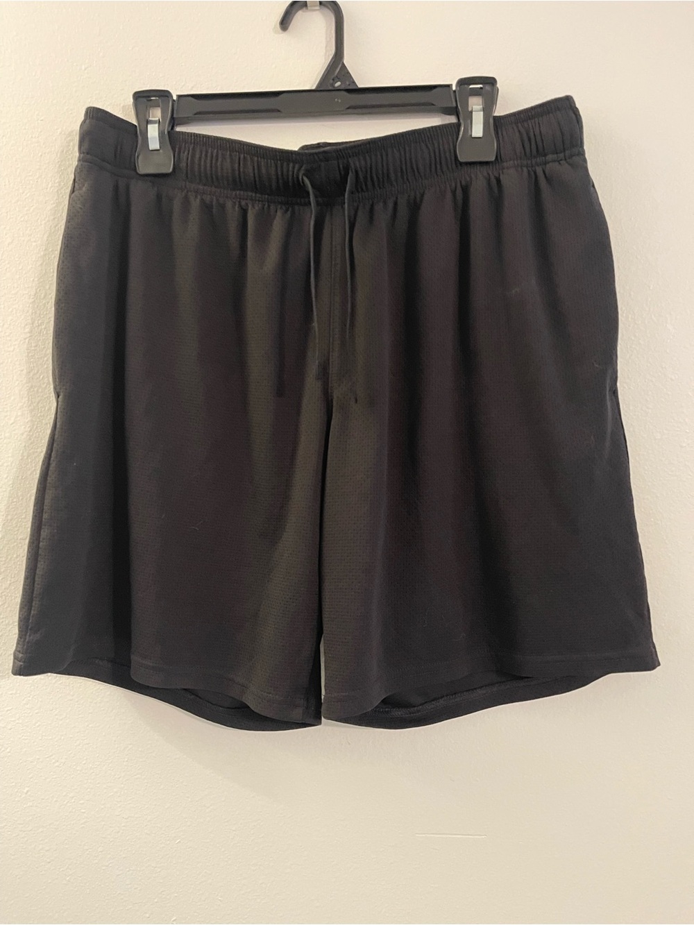 Athletic Works Black Men's Lightweight Drawstring Shorts